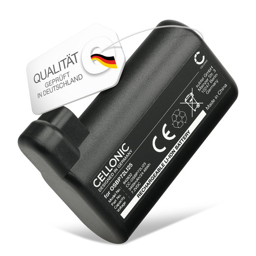 Akku für Electrolux ERV5210TG, ERV5100IW, ERV5210IW, ERV5100TG, OSBP72LI25, AEG Electrolux Osiris, RX7-1-TM 3400mAh von CELLONIC
