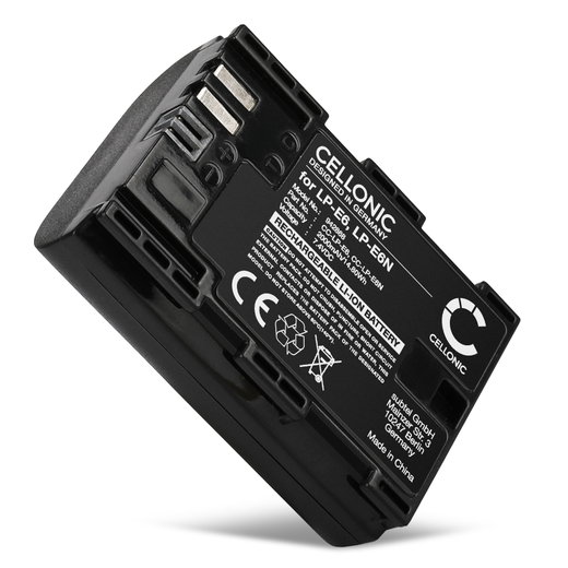 Batteri LP-E6P för Canon EOS 80D, 70D, 60D, 7D, 6D, 5DS, EOS 5D Mark IV, III, II, R5 Mark II 2000mAh från CELLONIC