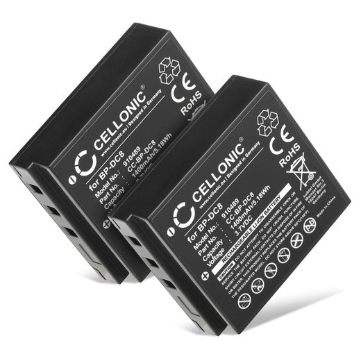 2x Batterie pour Leica X1, X2, Leica X Vario, Leica X Typ 113, X-E Typ 102 1400mAh de CELLONIC