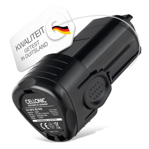 Batterij voor Black & Decker EGBL108, LB12, BL1310, BL1510, GKC108, BDCDMT112, EGBL108KB 12V 2000mAh Li Ion van CELLONIC
