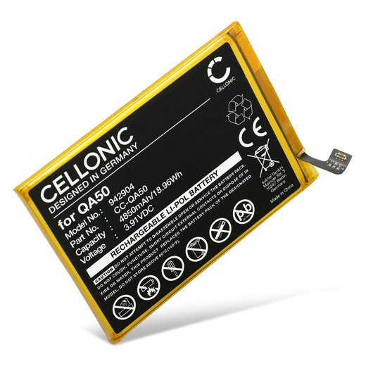 Batteria per per telefoni cellucari smartphones Motorola Moto G24 Power 4G, XT2425, QA50 - 4850mAh 3,91V  Batteria di Ricambio CELLONIC