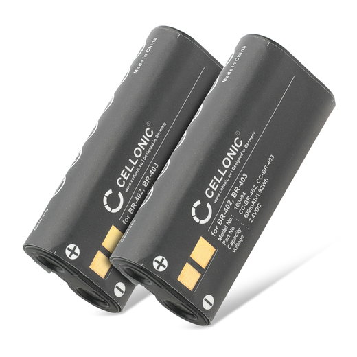 2x Batteria per Olympus DS-4000, DS-3300, DS-2300, DS-5000 BR-402, BR-403 (800mAh, 2.4V) marca CELLONIC