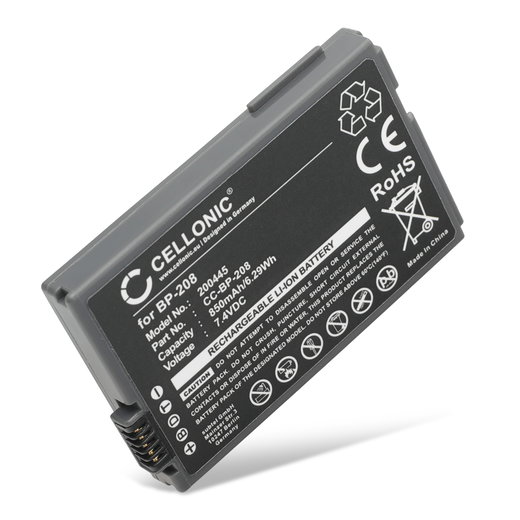 Batería para Canon DC100 DC201 DC95 DC10 DC20 DC210 DC21 BP-208,BP-208DG (700mAh, 7.4V) de CELLONIC