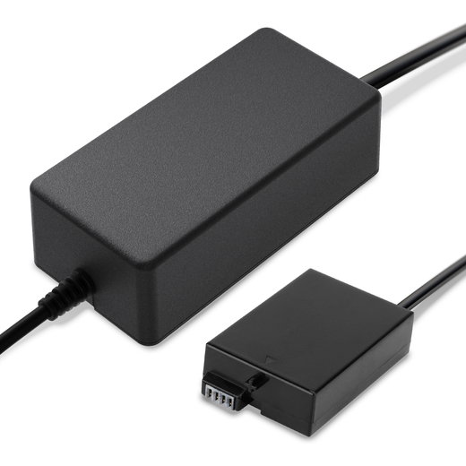 Stroomadapter voor Canon EOS 700D, 600D, 550D, 650D, Rebel T5i, T4i, T3i, T2i – AC-adapter (inclusief CA-PS700) (ca. 3m oplaadkabel – 7.4V, 2A, 14.8W) + DC Koppeling accu () van CELLONIC