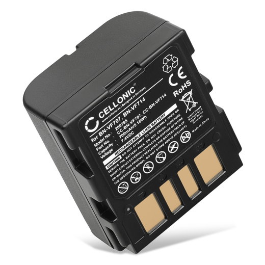 Batteria per JVC GR-D240 -D239 -D245 -D270 -D325 -DF540 -DF565 -DF570 GZ-MG505 -MG20 -MG21 700mAh 7.4V da CELLONIC