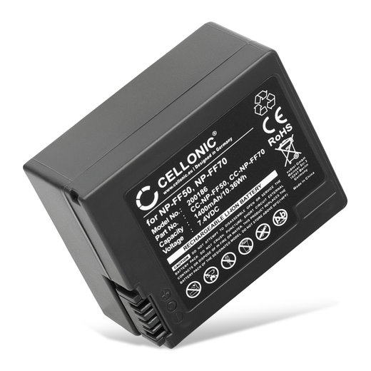 Batterij voor Sony DCR-HC1000 DCR-IP1 DCR-IP210 -IP220 DCR-IP45 DCR-IP5 -IP55 DCR-IP7 DCR-PC106 -PC107 1400mAh van CELLONIC