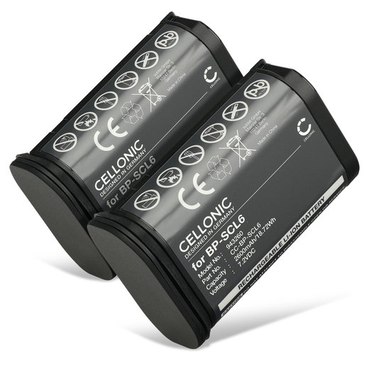 2x Batterie pour Leica Q2, Q3 BP-SCL6 (2600mAh, 7.2V) de CELLONIC