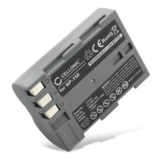 Batteria per Fuji FinePix A205S, FinePix A205S Zoom, FinePix S5 Pro NP-150 (1500mAh, 7.4V) marca CELLONIC