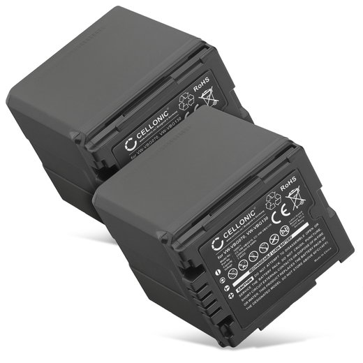 2x Batterie pour Panasonic HDC-SD200 SD707 SD700 SD600 HDC-HS9 HDC-SDT750 HDC-TM700 NV-GS500 VW-VBG070 VW-VBG130 VW-VBG260 (2200mAh, 7.4V) de CELLONIC