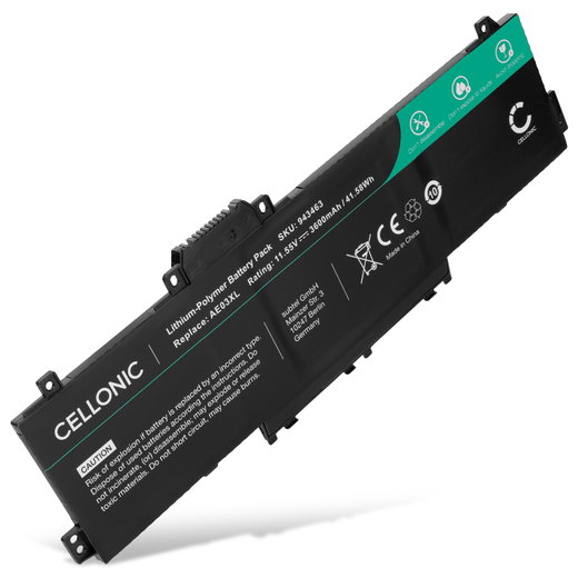 1x Batteria per portatile HP 250 G10, Gen 10, 255 Gen 10, 240 G10, 245 G10, 246 G10, 256 G10, 14-EE, 14-EM, AE03XL, HSTNN-OB3E ricambio per laptop 3600mAh 11.55V 