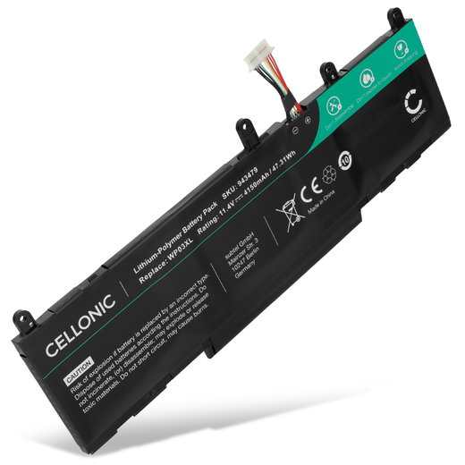 1x Batteri för HP EliteBook 830 Gen 9, 840 Gen 10, 1040 G10, Elite x360 830 G11, ZBook Firefly 14 G10, Firefly 16 G10, Elitebook 835 Gen 10, WP03XL 11.4V 4150mAh från CELLONIC