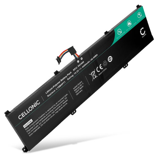 1x Batteri för Lenovo ThinkPad P1 Gen 3, X1 Extreme Gen 3, X1 Extreme G3, 5B10X19049, L19M4P71, L19C4P71 15.2V 4400mAh från CELLONIC