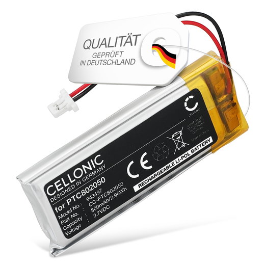 Batteri till Sena SRL‑01 (SP51) PTC802050 (2-PIN) (800mAh, 3.7V) från CELLONIC