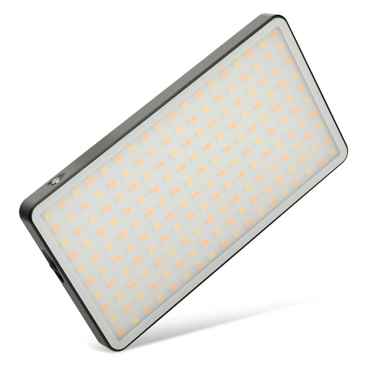 LED luce video selfie, bicolore, per fotocamera smartphone, CRI 95, regolabile 0-100%, ricarica via USB-C & Micro USB, CELLONIC