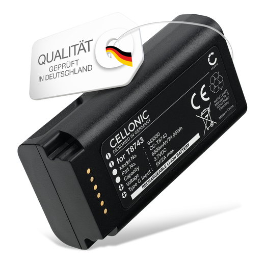 Akku für Eufy Video Doorbell E340, T8743 T8743 (6500mAh, 3.7V) von CELLONIC