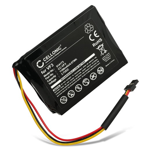 Batería para TomTom Quanta, GO XL 330, GO XL 310, VF3F, FM68360420759, VF3 - (1100mAh, 3.7V) de CELLONIC