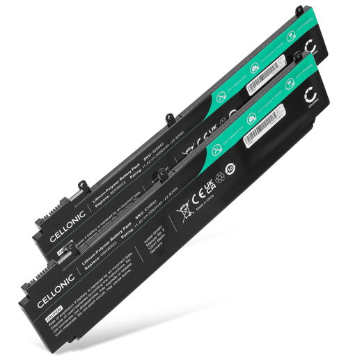 2x Batteri för Lenovo ThinkPad T460s, T470s, Lenovo 00HW022, 00HW023, SB10F46461 11.4V 2000mAh från CELLONIC
