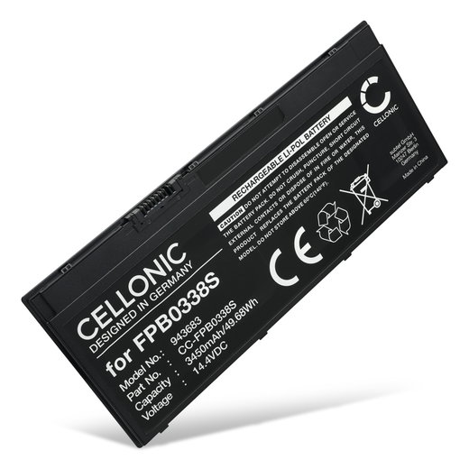 Batteri för Fujitsu LifeBook E5510, U749, E5411, T937, Lifebook U7410, E559, U7510, U748, E558, U758, T939, E548, U747, Fujitsu FPB0338S, CP721834-01, CP734928-01 14.4V 3450mAh från CELLONIC