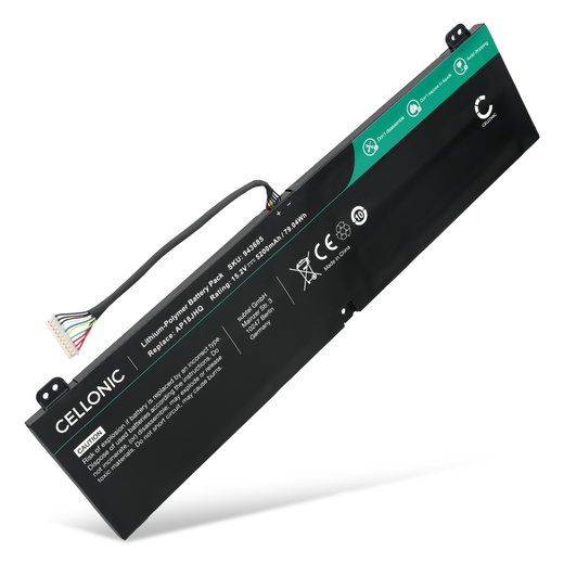 1x Akku tietokoneeseen Acer Predator Triton 500, Triton 500 PT515-51, Triton 500 PT515-52, ConceptD 7 CN715-71, 7 Ezel CC715-71, AP18JHQ, KT.00408.001, KT00408001 - 15,2V 5200mA tuotemerkiltä CELLONIC