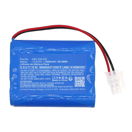 Batterie Becker 2447-3007-520, 2447-3031-01, 2447-3092, 9020569, Hazard Control 2447-3007-520, 2447-3031-01 (2600mAh, 10.8V) de CELLONIC