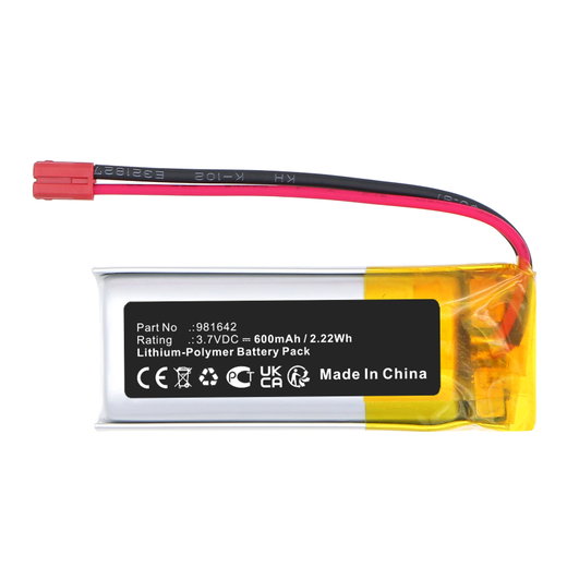 Akku für Somfy Nina Timer io, IO 1805251 Touch Display-Steuerung, 5121348B 5121348B, Somfy Nina IO 1805251 Touch Display-Steuerung (600mAh, 3.7V) von CELLONIC