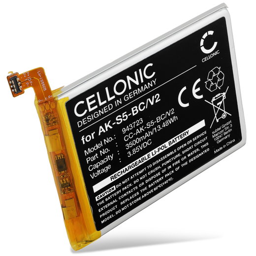 Akku für Emporia Smart 5, EMS5, SMART.5 AK-S5 (V2), AK-S5-BC (3500mAh, 3.85V) von CELLONIC