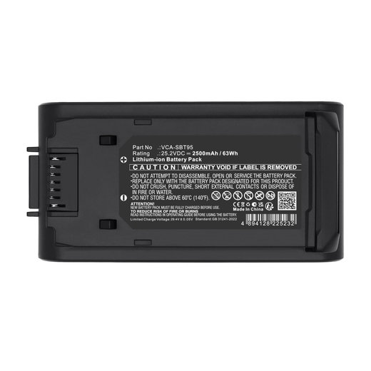 Battery for Samsung Jet 85, 95, VS20A95943N, VS20A95823W, VS20A95973B, Bespoke Jet Pet Stick Vacuum, VS20B95823W/EV, VS20B95943N/EV, VS20C8522TW 2500mAh from CELLONIC