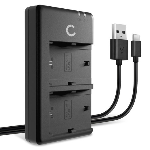 USB-kaksoislaturi (LP-EL) Canon Speedlite EL-1, EL-2-laitteille + 1m + USB Kaapeli valmistajalta CELLONIC