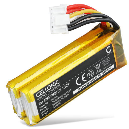 Batteria per JBL Grip GSP982752 1S2P (2600mAh, 3.85V) di CELLONIC