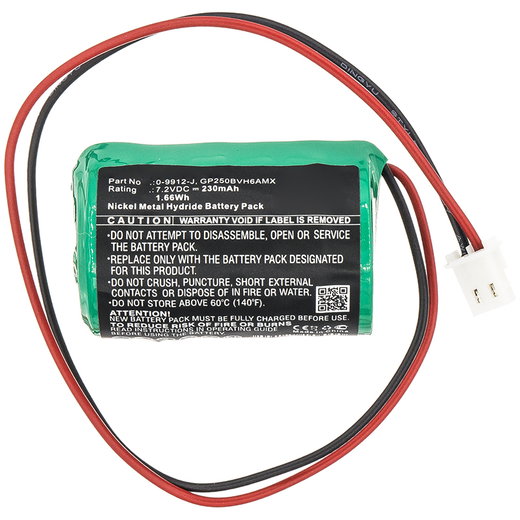 Batterie Visonic MCS-710, MCS-720, Powermax Bell Box, PowerMax MCS-700 GP250BVH6AMX (230mAh, 7.2V) de CELLONIC