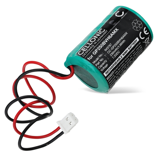 Batería para Visonic MCS-710; MCS-720; PowerMax MCS-700 GP250BVH6AMX (230mAh, 7.2V) de CELLONIC
