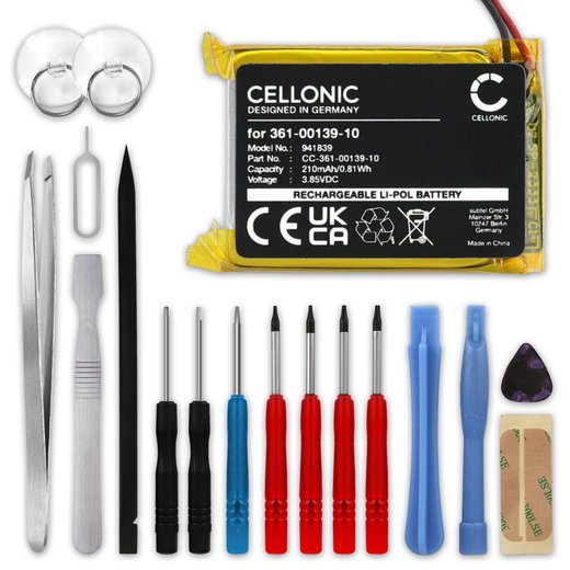 1x Akku Garmin Venu 2, Fenix 7S kelloon, 361-00139-10 (210mAh, 3.7V) + Työkalu tuotemerkiltä CELLONIC