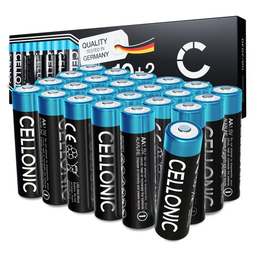 24x Pile AA Alkaline CELLONIC 1.5V – 2900mAh LR6, AM3, Mignon, MN1500 | Pile AA usa e getta per telecomandi, giocattoli, torce, orologi e molto altro