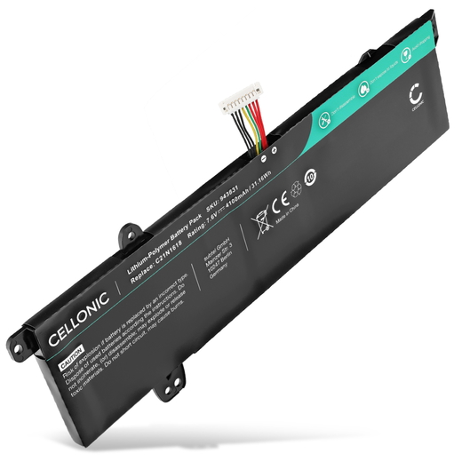 Akku tietokoneeseen ASUS VivoBook E402BA, E402BP, R417BA, X402BA, E402B, F402BA, F402BP, L402BA, L402BP, R417BP, ASUS C21N1618 - 7.6V 4100mAh tuotemerkiltä CELLONIC