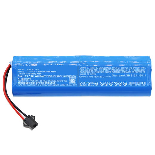 Akku imuriin Airrobo T9, T10 Plus Blaupunkt XTREME, BPK-VCBB1XTE, BPK-VCBB1XTEIC, BPK-VCBB1XTEN Laresar L6 Pro Honiture Q6 Pro Onson J30 Pro - 6700mAh vaihtoakku tuotemerkiltä CELLONIC