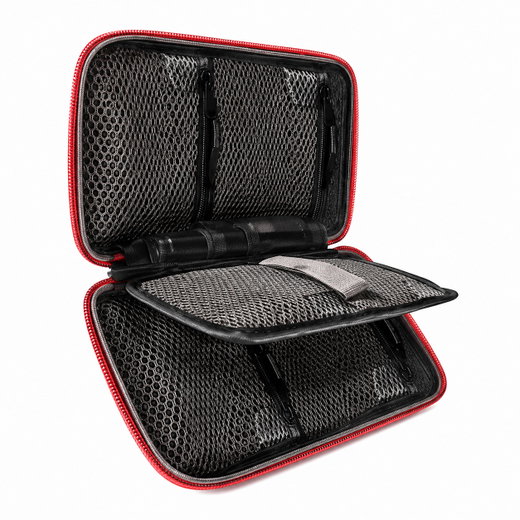 Camera Filter Pouch with 9 compartments Gray & Red from CELLONIC